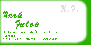 mark fulop business card